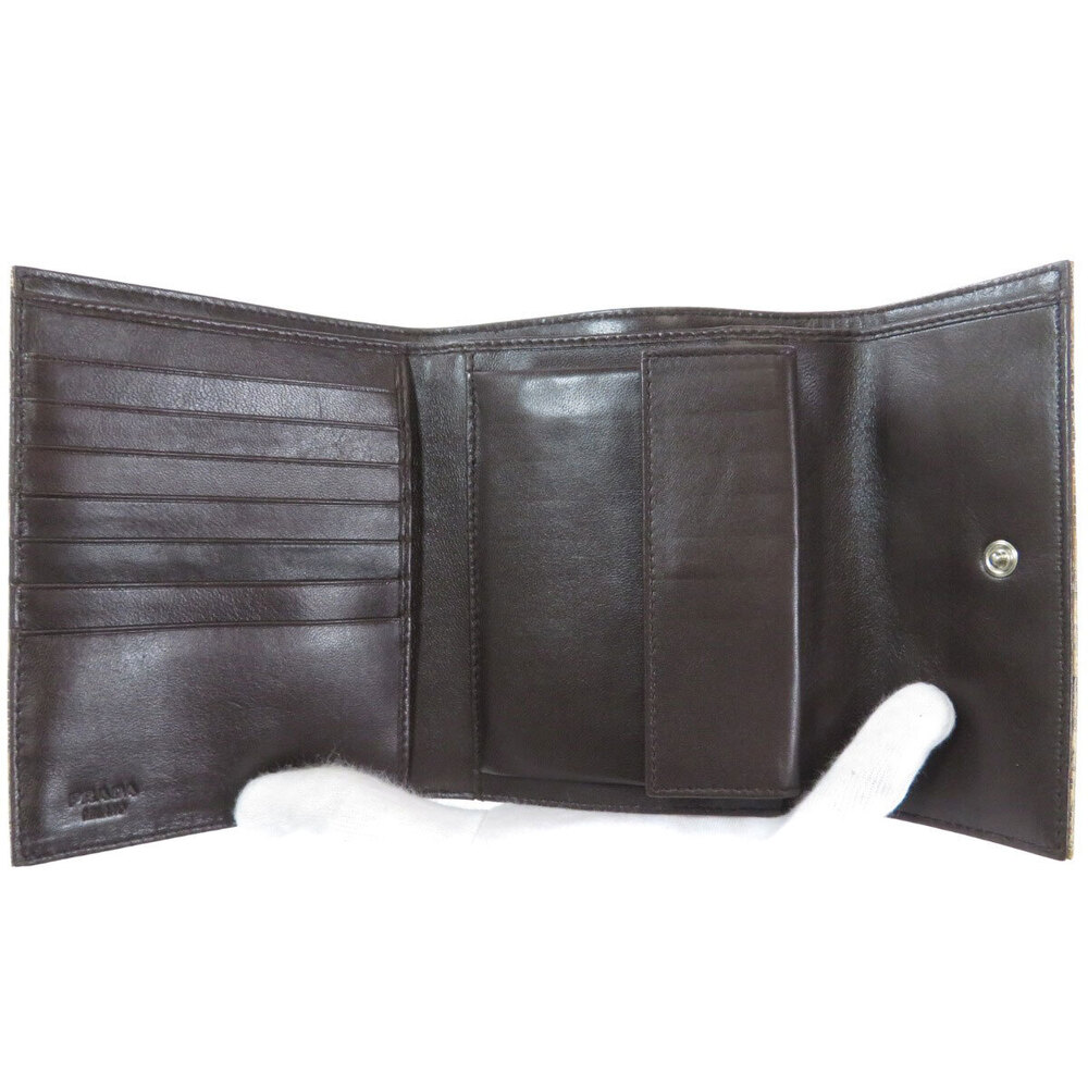 Prada Logo Motif Bifold Wallet Python Leather - image 4